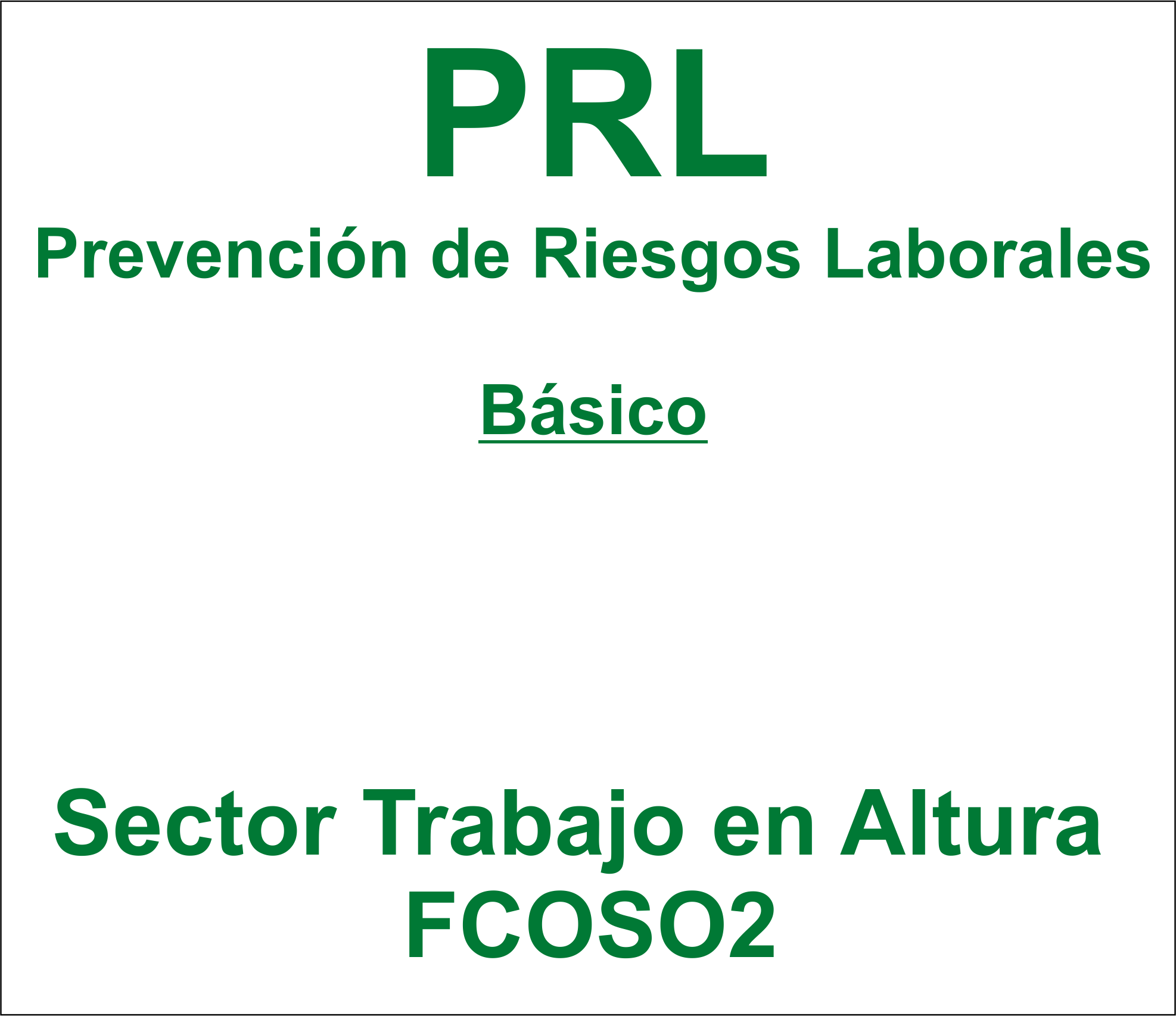 Bsico de Prevencin de Riesgos Laborales para Trabajo en altura. FCOS02 3.1